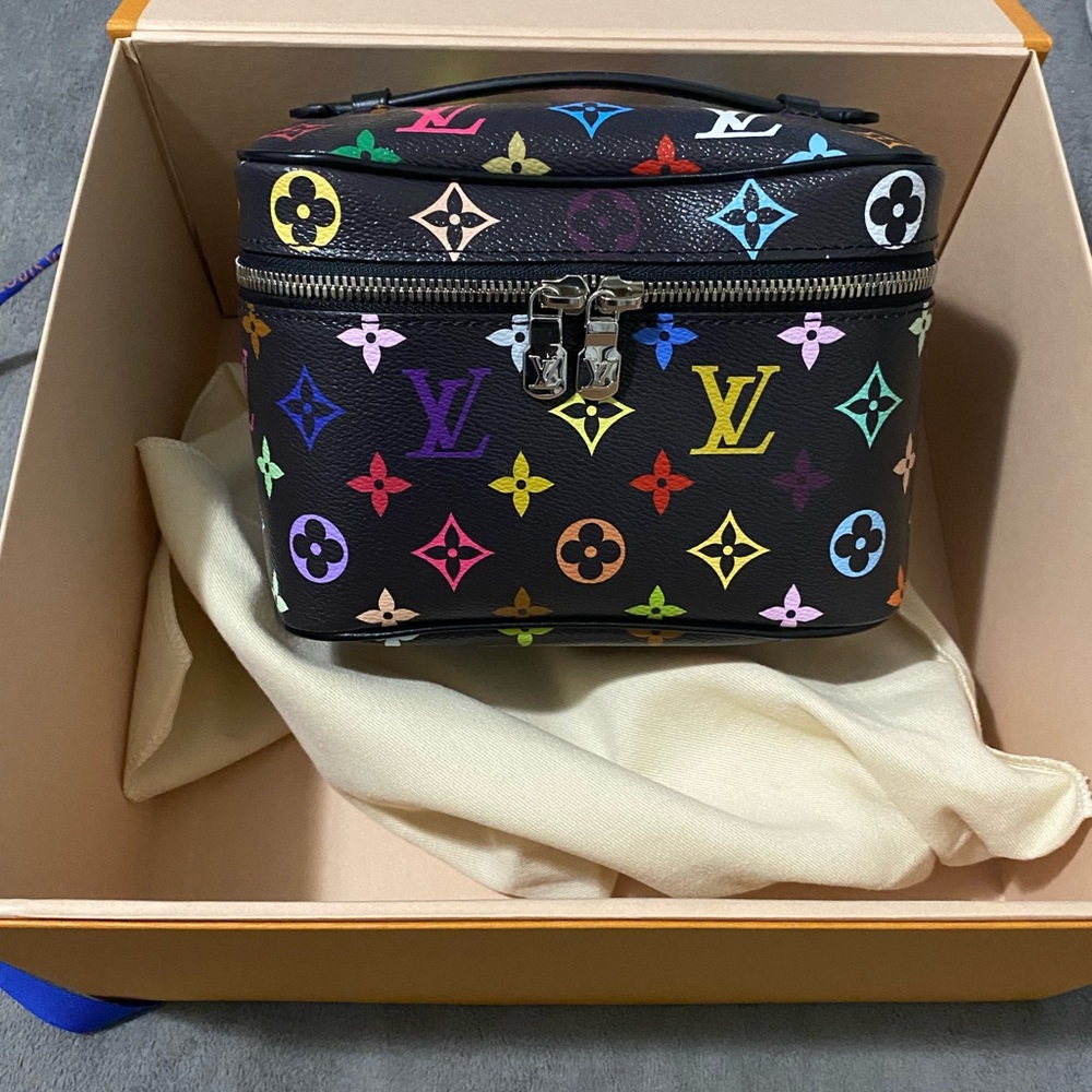 Louis Vuitton Black Multicolor Monogram Case